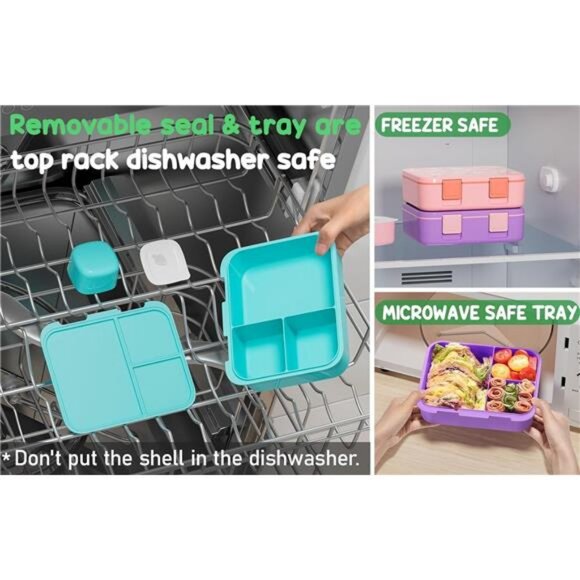 Kids Bento Box with Insulated Lunch Bag, Food Jar & Ice Pack Set - Picture 7 of 8